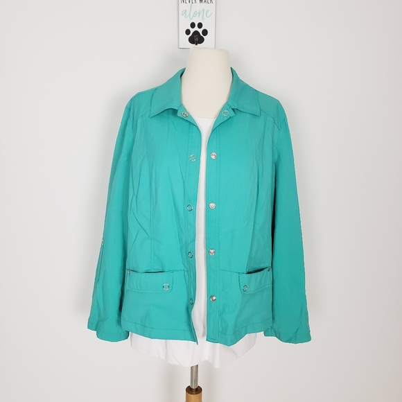 Chico's Lightweight Light Green Jacket - Picture 4 of 9